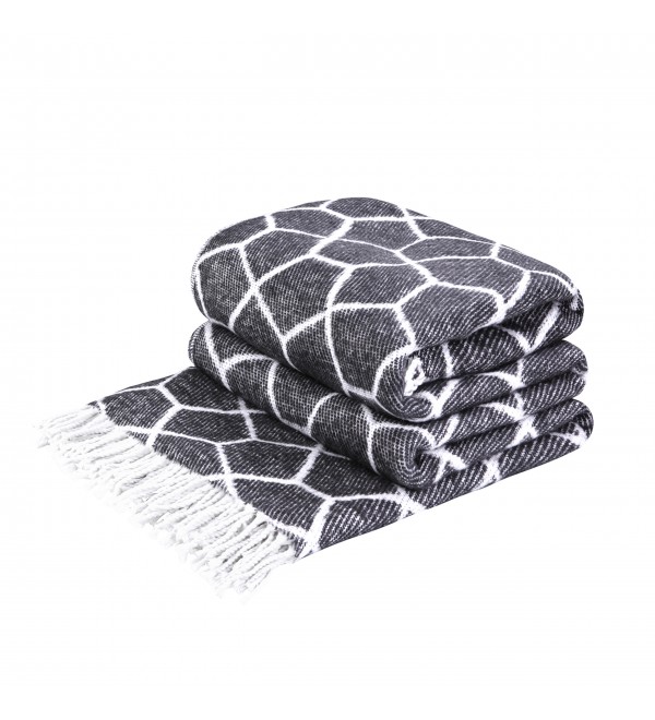 LoveYouHome Netz Baumwolle Decke-Kuscheldecke gut als Sofa-Decke, Tagesdecke für Couch | Flauschige, Große, Dicke, XXL Überwurf (140x200 cm - Anthrazit-Grau)