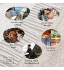 LoveYouHome Doppelseitige Merino Wolle Decke-Kuscheldecke Flauschig, Dicke, Grosse passend für Sofa/Bett/Couch (140x200 cm - Weiß-Braun)