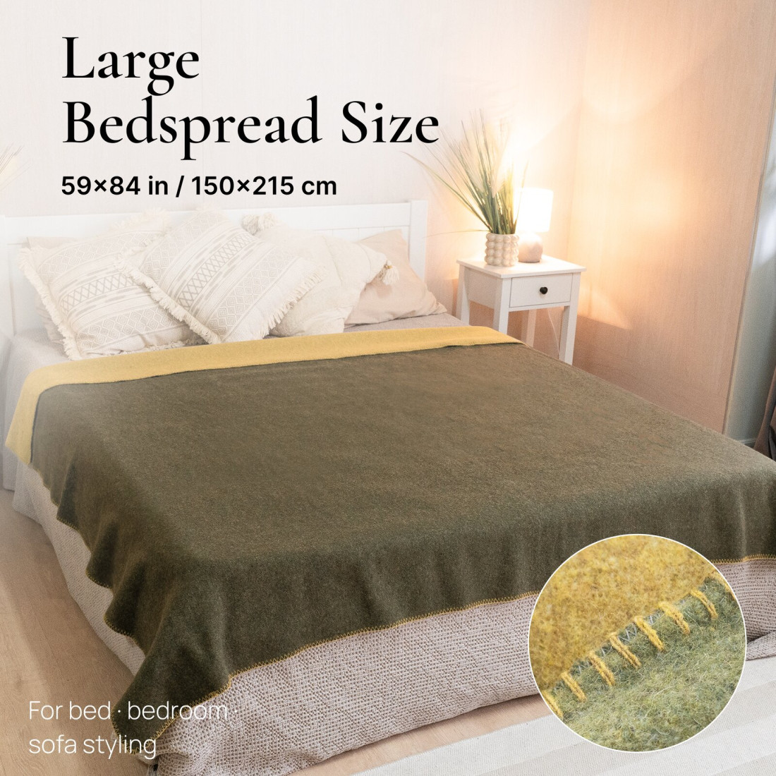 Reversible 100% Wool Blanket · 4