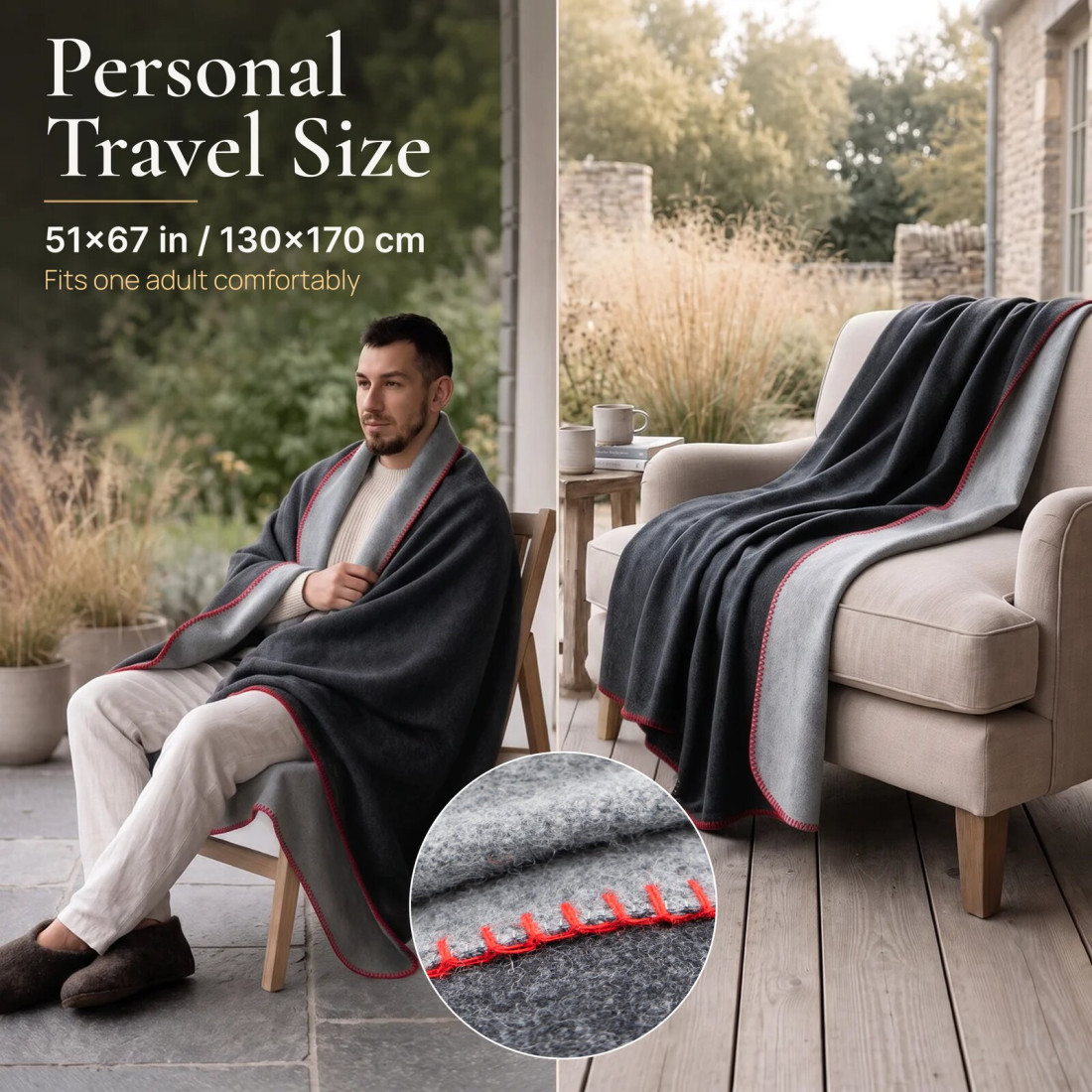 Reversible 100% Wool Blanket · 4