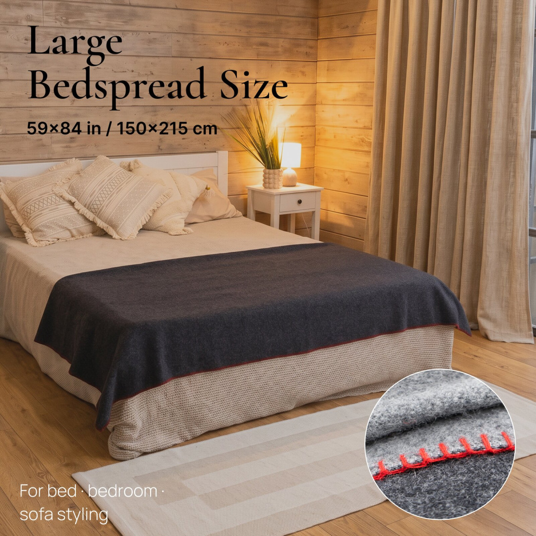 Reversible 100% Wool Blanket · 4