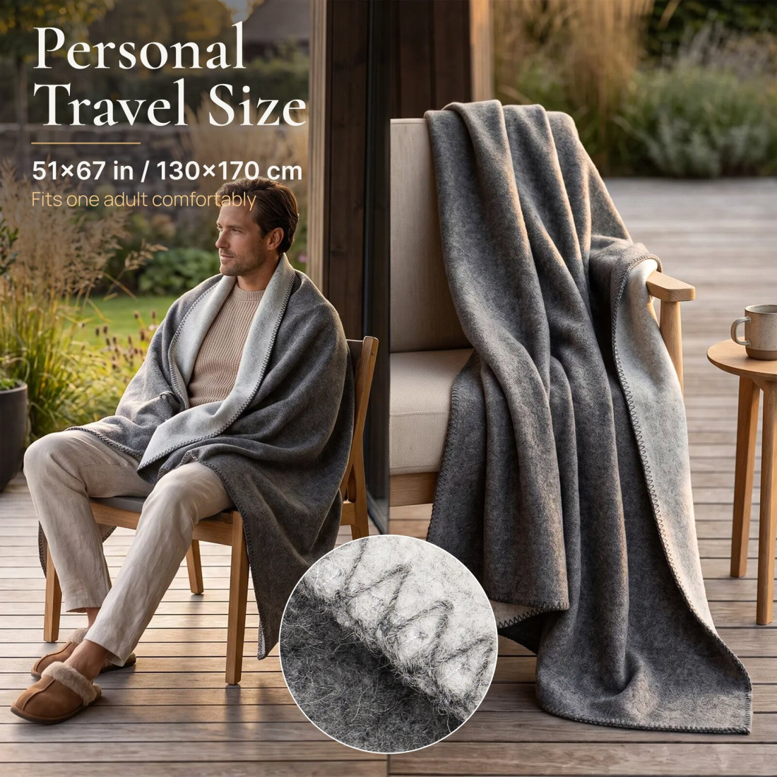 Reversible 100% Wool Blanket · 4