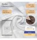 Kaschmir Wolldecke mit Merino Tartan LoveYouHome (140x200 cm / Grau mit Blau und Weiß)
