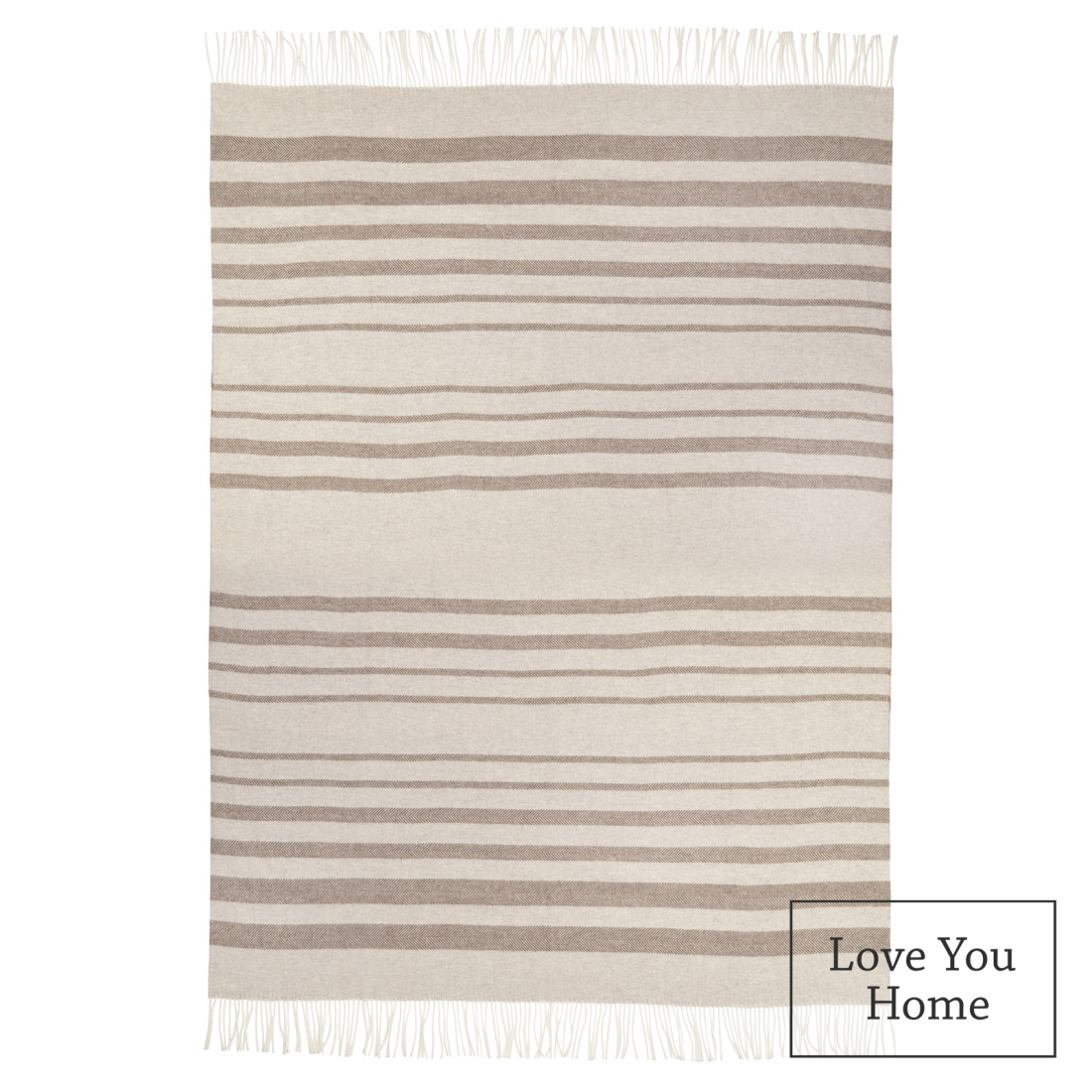 Cashmere wool blanket with Merino Stripes · 4