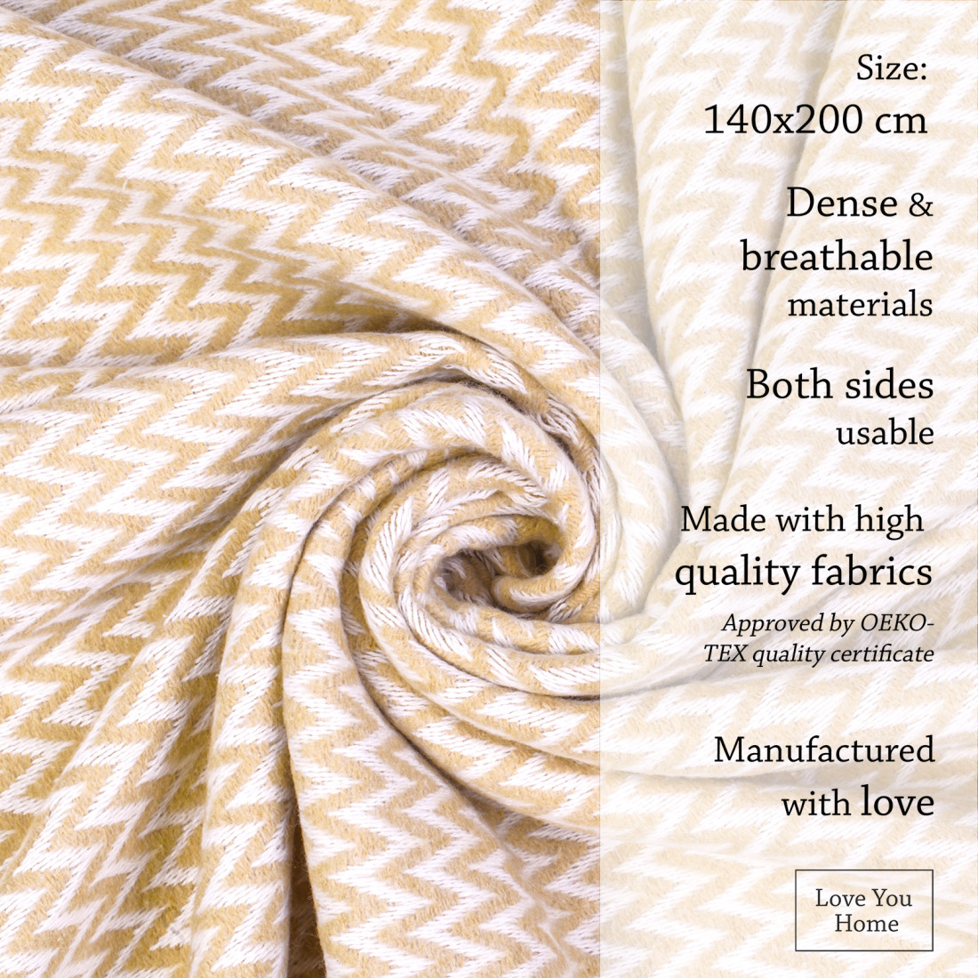 Cotton blanket with Chevron corners · 4