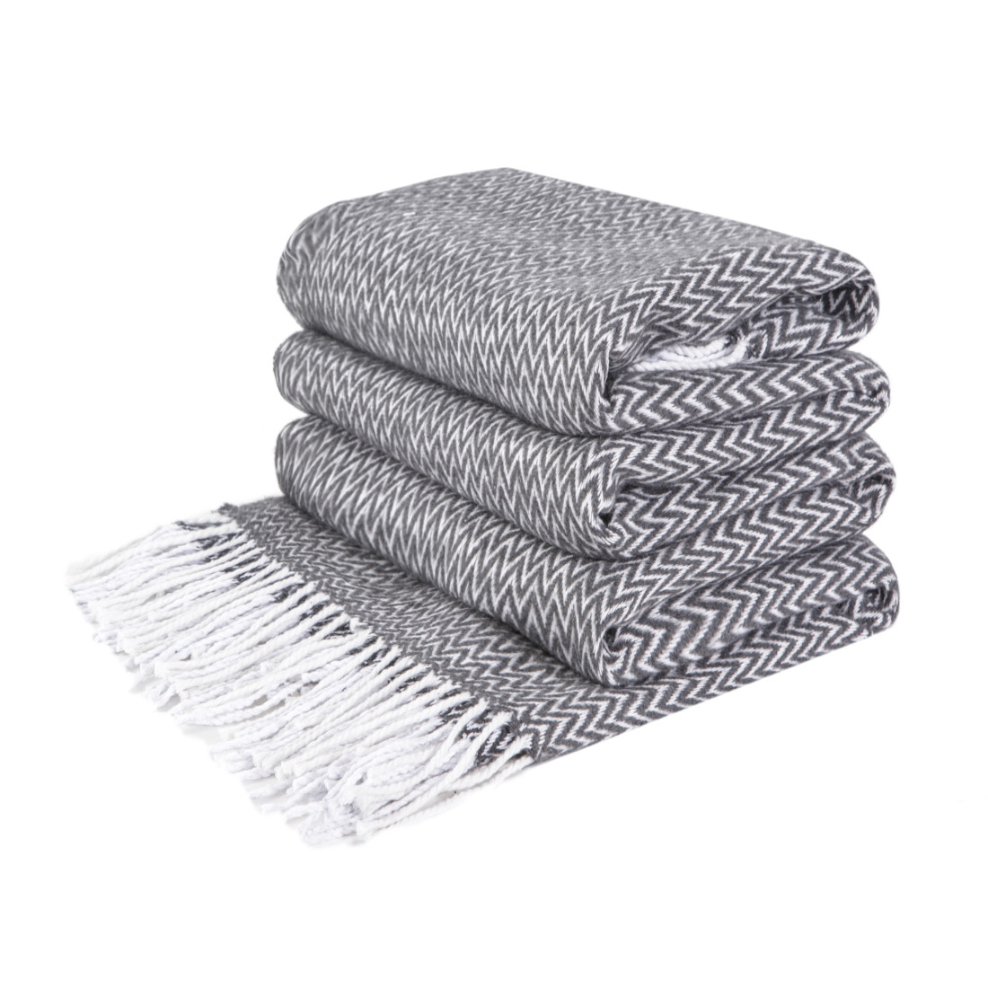 Cotton Blanket Corners Chevron
