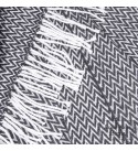 Baumwolle Decke Ecken Chevron LoveYouHome (140x200 cm / Dunkelgrau - Weiß)