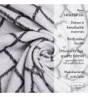 Baumwolle Decke Netz LoveYouHome (140x200 cm / Anthrazit - Weiß)