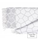 Baumwolle Decke Netz LoveYouHome (140x200 cm - Schatten-Grau)