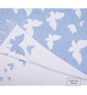 Baumwolle Decke Schmetterlinge LoveYouHome (140x200 cm / HellBlau - Weiß)