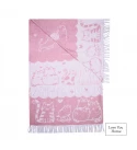 Baumwolle Decke Katzen & Kätzchen LoveYouHome (140x200 cm / Hellrosa - Weiß)