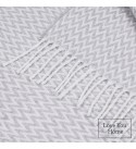 Baumwolle Decke Ecken Chevron LoveYouHome (140x200 cm - Weiß-Grau)