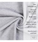 Baumwolle Decke Quadrate-Romben LoveYouHome (140x200 cm / Hellgrau - Weiß)