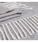 Baumwolle Decke Parallelen LoveYouHome (140x200 cm / Hellgrau - Weiß)