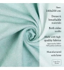 Baumwolle Decke Diagonale LoveYouHome (140x200 cm / Minze - Weiß)