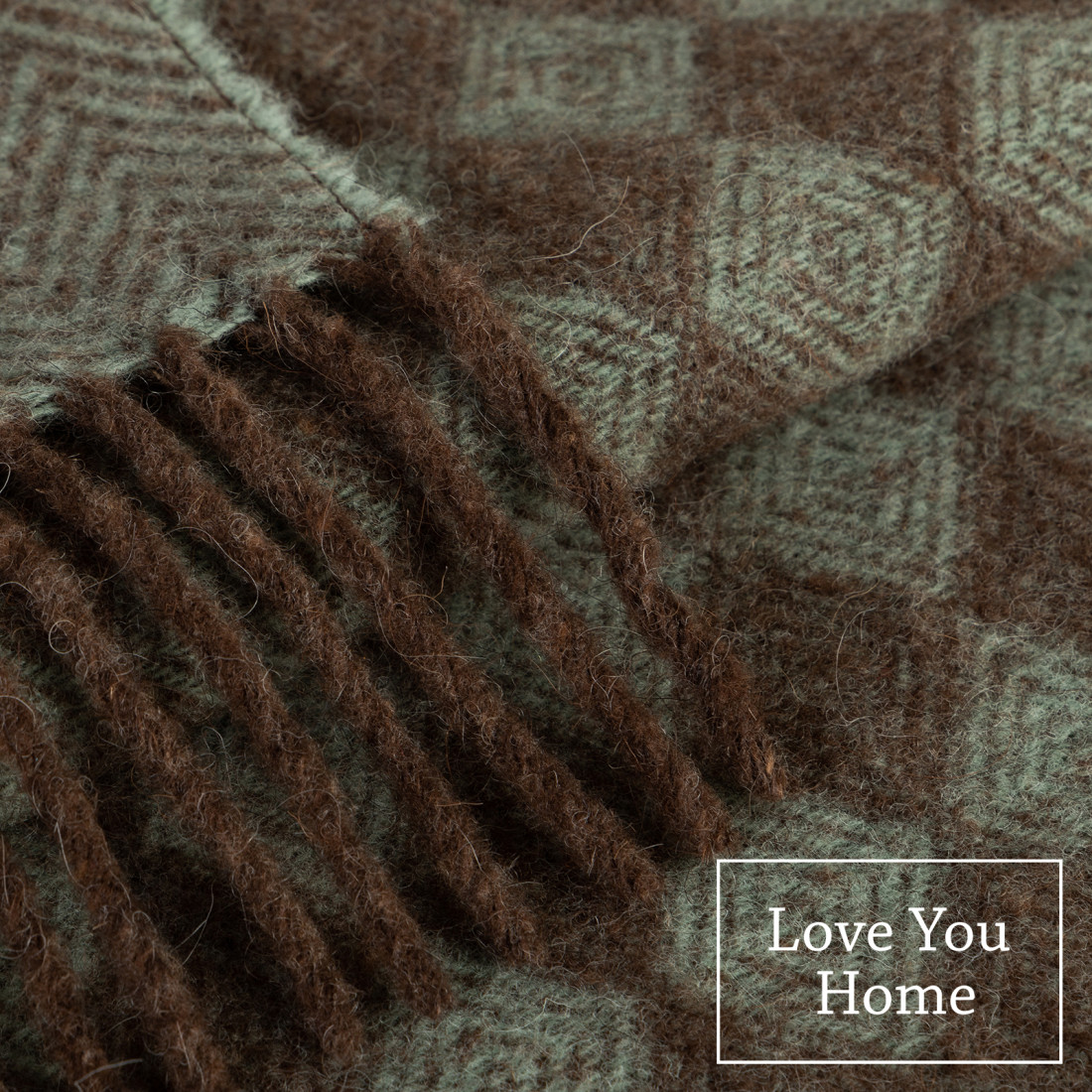 Virgin wool Blanket Rhombus Pattern · 2