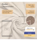 Merino Wolldecke Rautenmuster LoveYouHome (140x200 cm / Beige - Weiß)