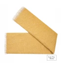 Merino Wolldecke Rautenmuster LoveYouHome (140x200 cm / Senf-Gelb - Weiß)