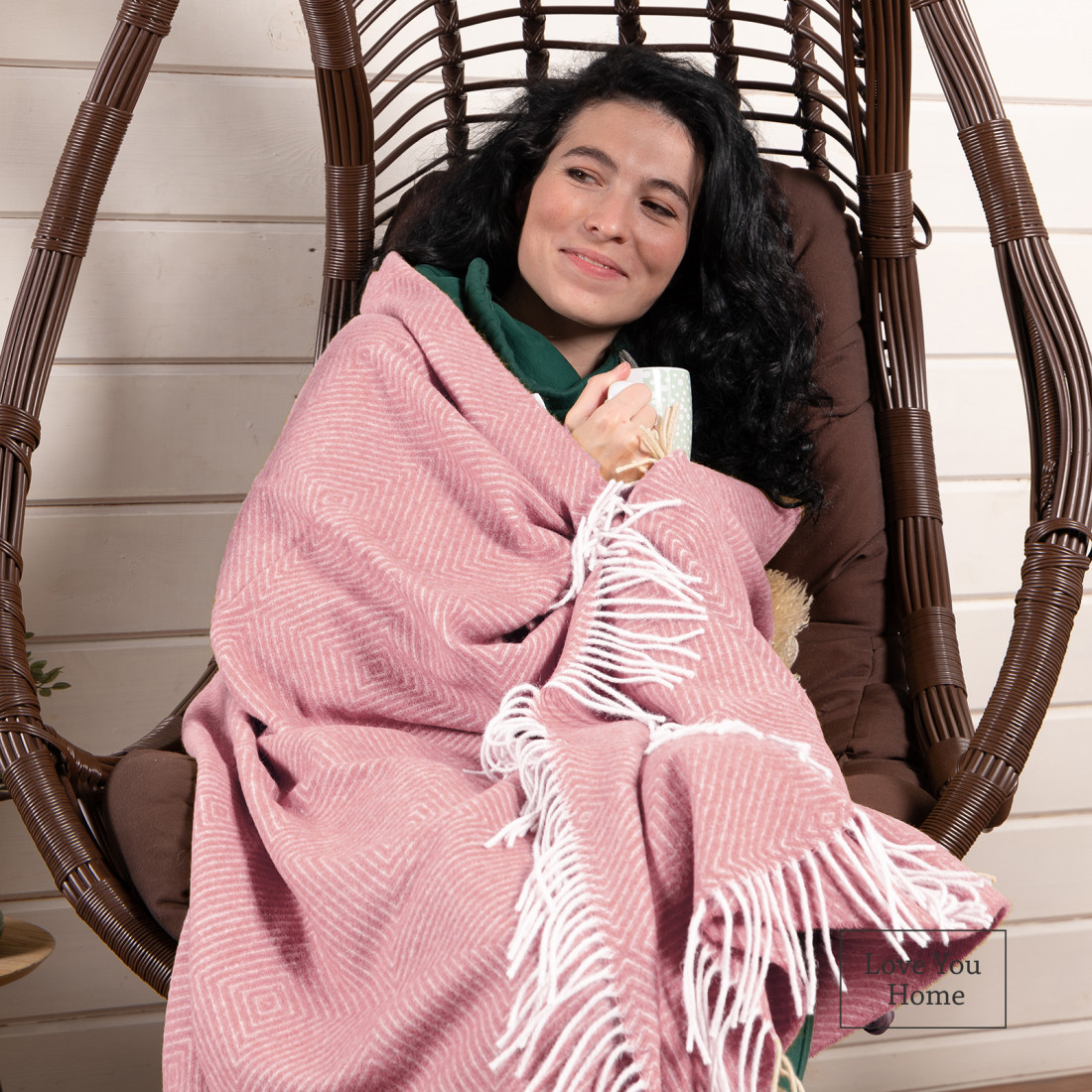 Merino Wool Blanket Diamond Pattern · 4