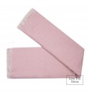LoveYouHome Romben Merino Wolle Decke-Kuscheldecke Flauschig, Dicke, Grosse passend für Sofa/Bett/Couch (140x200 cm - Weiß-Rosa)