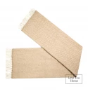 Merino Wolldecke Ecken Chevron LoveYouHome (140x200 cm / Beige - Weiß)
