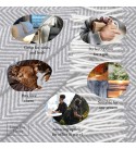 LoveYouHome Ecken Chevron Merino Wolle Decke-Kuscheldecke Flauschig, Dicke, Grosse passend für Sofa/Bett/Couch (140x200 cm - Grau)