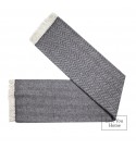 LoveYouHome Ecken Chevron Merino Wolle Decke-Kuscheldecke Flauschig, Dicke, Grosse passend für Sofa/Bett/Couch (140x200 cm - Grau)