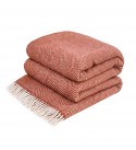 LoveYouHome Ecken Chevron Merino Wolle Decke-Kuscheldecke Flauschig, Dicke, Grosse passend für Sofa/Bett/Couch (140x200 cm - Terrakotta)