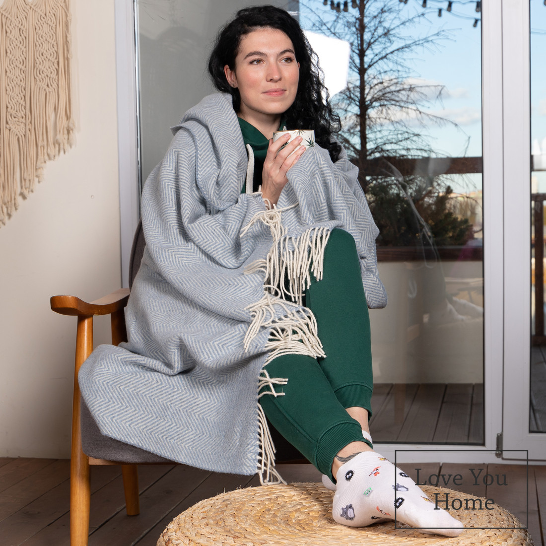 Merino Wool Blanket Corners Chevron · 4