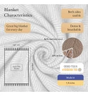 Merino Wolldecke Ecken Chevron LoveYouHome (140x200 cm / Dunkelgrau - Weiß)