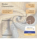 Merino Wolldecke Streifen LoveYouHome (140x200 cm / Senf - Grau - Weiß)