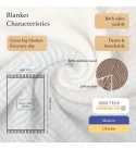 Merino Wolldecke Quadrate Verlauf LoveYouHome (140x200 cm / Beige - Blau - Weiß)