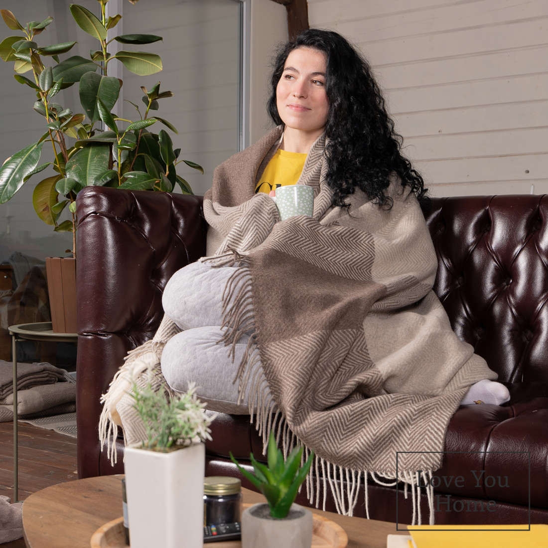 Merino wool blanket Squares pattern · 4