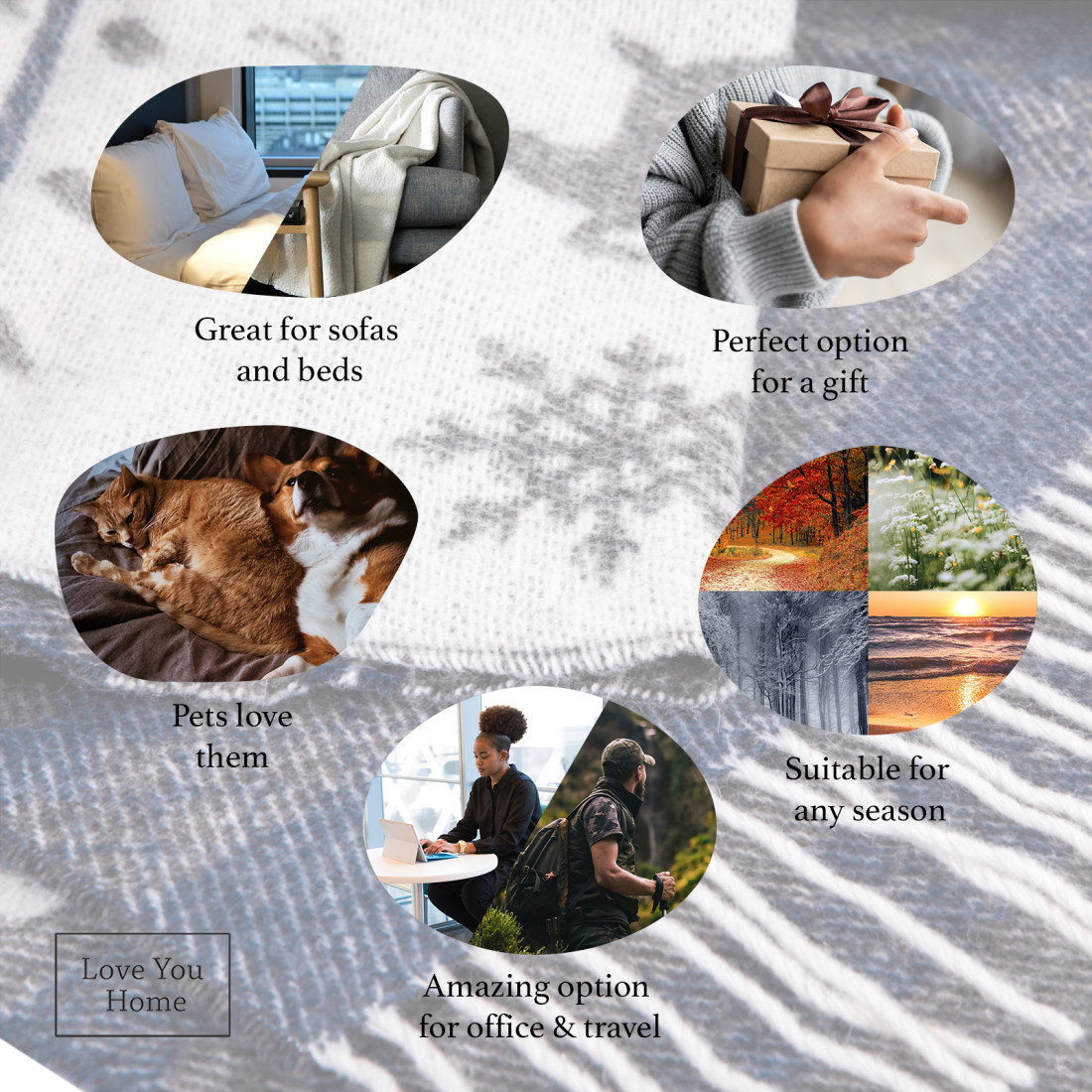 Merino Wool Blanket Christmas Special, Reindeer · 3