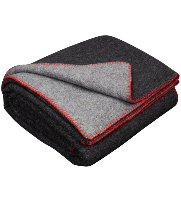 80% Merino Wolldecke LoveYouHome (150x215 cm / Grau - Anthrazit)