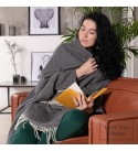 LoveYouHome Parallelen Baumwolle Decke-Kuscheldecke gut als Sofa-Decke, Tagesdecke für Couch | Flauschige, Große, Dicke, XXL Überwurf (140x200 cm - Senf-Gelb)